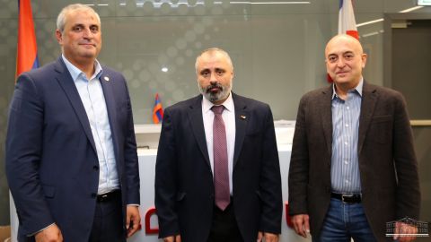 Foreign Minister of the Republic of Artsakh David Babayan Visited the AGBU Office