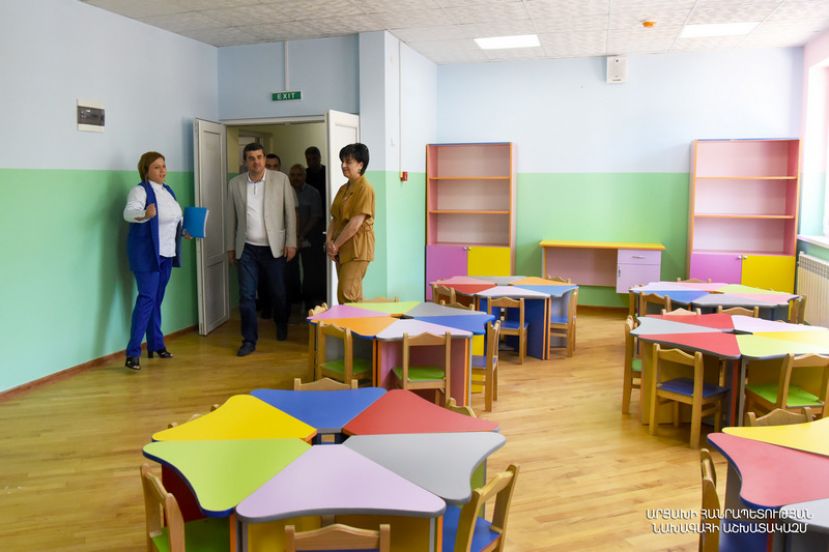 President Harutyunyan was present at the opening ceremony of the kindergarten building in Vaghuhas community