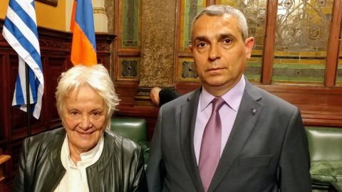 Министр иностранных дел Арцаха Масис Маилян встретился с вице-президентом Уругвая Лусией Тополански
